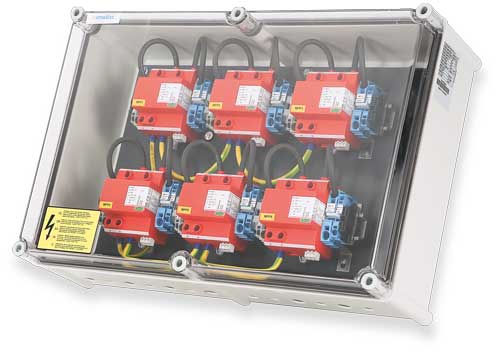 enwitec Überspannungsschutz DC Typ I+II 6 MPPT, Klemmen